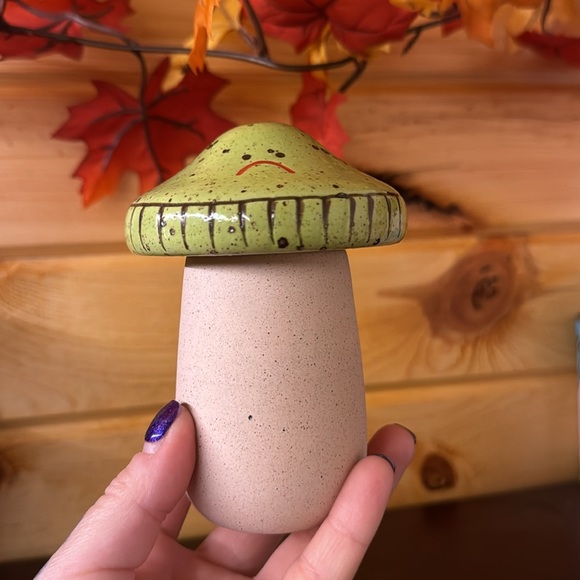 Urban Outfitters Mushroom Set Stash Boxes Jars Canisters Happy Pink Sad Green - Picture 13 of 16